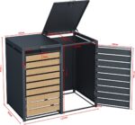 Wheelie Bin Storage Housing, Black - Image 5