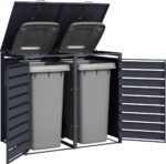 Wheelie Bin Storage Housing, Black - Image 4