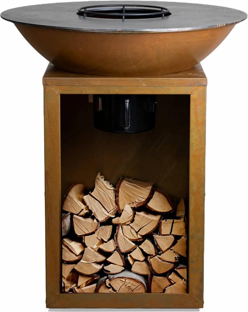 36.webp BASTE Stand 80 Fire Bowl BBQ in Corten Steel - Image 1